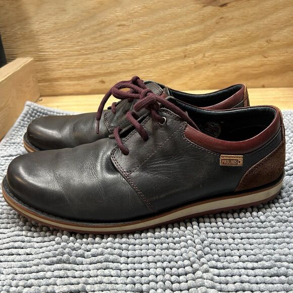 Pikolinos Navy Blue/brown Leather Lace-Up Casual Oxfords Mens 10.5 (EU 44) Spain main image 12